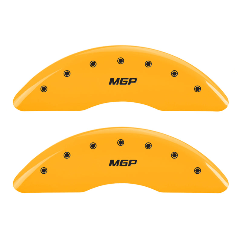 MGP 2 Caliper Covers Engraved Front MGP Yellow Finish Black Characters 2004 GMC Canyon