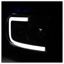 Load image into Gallery viewer, xTune Toyota Tundra 07-13 LED Light Bar Projector Headlights Black Smoked PRO-JH-TTU07-LED-BSM
