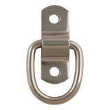 Curt 1in x 1-1/4in Surface-Mounted Tie-Down D-Ring (1200lbs Stainless)