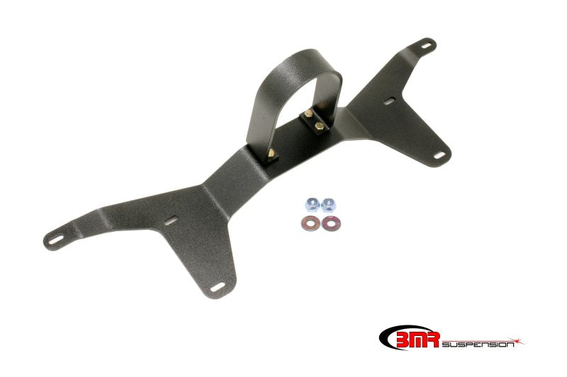 BMR 05-14 S197 Mustang Rear Tunnel Brace w/ Rear Driveshaft Safety Loop - Black Hammertone - GTR Auto