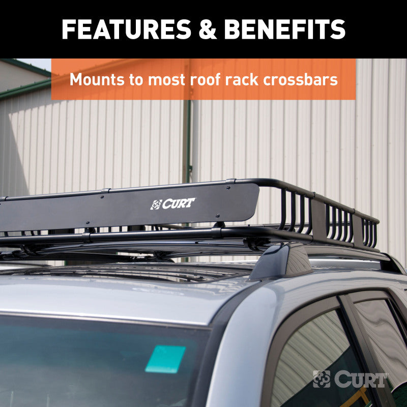 Curt 21in x 37in Roof Rack Cargo Carrier Extension