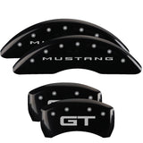 MGP 4 Caliper Covers Engraved Front 2015/Mustang Engraved Rear 2015/GT Black finish silver ch