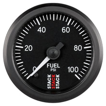 Load image into Gallery viewer, Autometer Stack 52mm 0-100 PSI 1/8in NPTF Male Pro Stepper Motor Fuel Pressure Gauge - Black