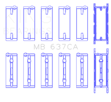 Load image into Gallery viewer, King Engine Bearings BMW S85B50A Main Bearing Set (Size .50)