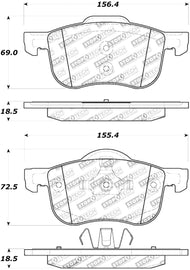StopTech Street Touring 01-09 Volvo S60 / 99-06 S80 / 01-07 V70/V70R Front Brake Pads