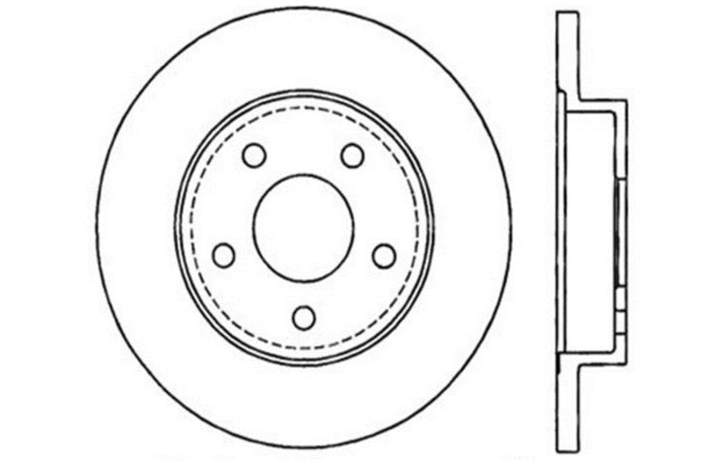 StopTech 05-09 Pontiac G5/05-10 G8 / 05-08 Chevrolet Cobalt Slotted & Drilled Rear Right Rotor