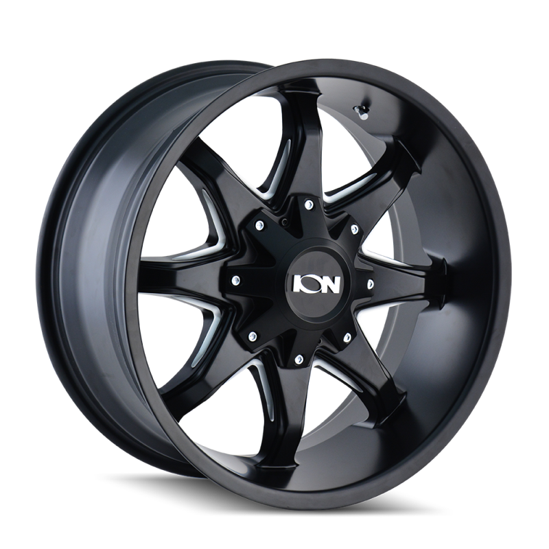 ION Type 181 20x9 / 8x180 BP / -12mm Offset / 124.1mm Hub Satin Black/Milled Spokes Wheel