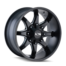 Load image into Gallery viewer, ION Type 181 20x9 / 5x139.7 BP / -12mm Offset / 110mm Hub Satin Black/Milled Spokes Wheel