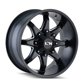 ION Type 181 17x9 / 5x114.3 BP / -12mm Offset / 87mm Hub Satin Black/Milled Spokes Wheel