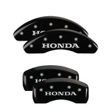 MGP 4 Caliper Covers Engraved Front Honda Engraved Rear Pilot/2015 Black finish silver ch