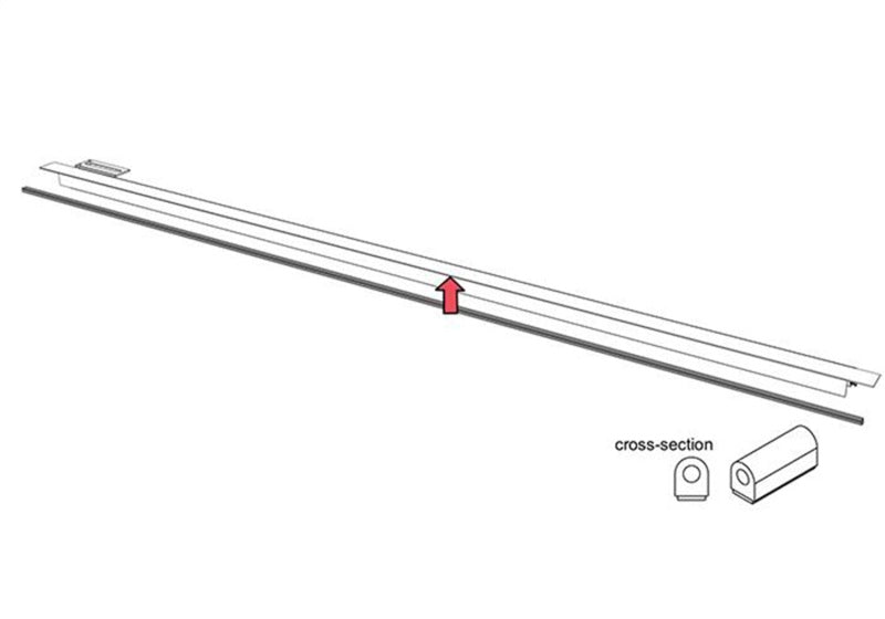 BAK Rail Seal (Outer to Truck Bed) D-Shape (17ft)