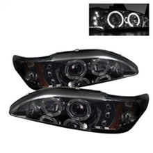 Load image into Gallery viewer, Spyder Ford Mustang 94-98 1PC Projector LED Halo Amber Reflector LED Smk PRO-YD-FM94-1PC-AM-SMC
