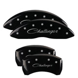 MGP 4 Caliper Covers Engraved Front & Rear Magnum Black finish silver ch