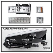 Load image into Gallery viewer, xTune 92-94 Blazer Full Size Corner/LED Bumper Headlights Chrome HD-JH-CCK88-LED-AM-C-SET