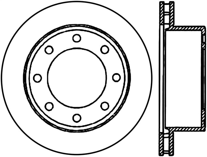 Stoptech 99-04 Ford F-250/F-350 Super Duty / 00-05 Ford Excursion Premium Rear CryoStop Brake Rotor