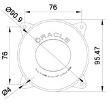 Oracle 95mm 15W High Beam LED Emitter - 6000K SEE WARRANTY