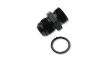 Load image into Gallery viewer, Vibrant -3AN Male Flare to -4 ORB Male Straight Adapter w/O-Ring - Anodized Black