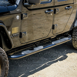 Westin 2020 Jeep Gladiator Platinum 4 Oval Nerf Step Bars - Black - GTR Auto