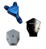 Fragola Y-Fitting -6AN Male Inlet x 4AN Male Outlets Black