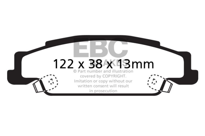 EBC 05-08 Pontiac Grand Prix 5.3 Greenstuff Rear Brake Pads