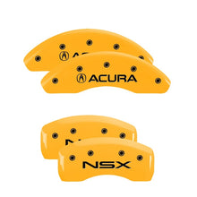 Load image into Gallery viewer, MGP 4 Caliper Covers Engraved Front &amp; Rear MGP Yellow finish black ch