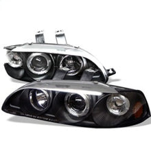 Load image into Gallery viewer, Spyder Honda Civic 92-95 2/3DR 1PC Projector LED Halo Amber Reflector Blk PRO-YD-HC921P-23D-AM-BK