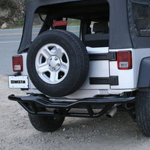 Load image into Gallery viewer, Westin 2007-2015 Jeep Wrangler 2dr &amp; 4dr w/o Factory Hitch Trailblazer Rear Bumper - Black Wrinkle