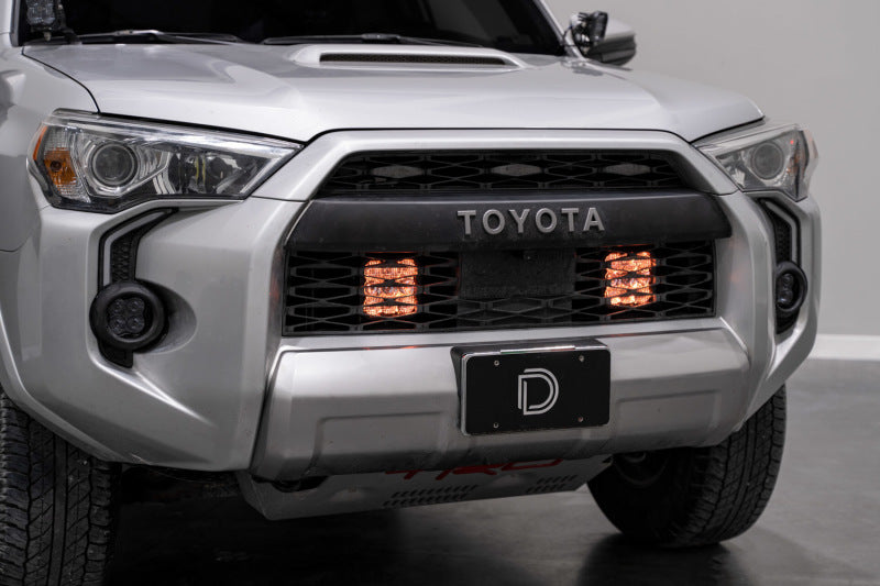 Diode Dynamics 14-23 Toyota 4Runner SS5 Stealth Grille LED 2-Pod Kit - Sport Yellow Driving