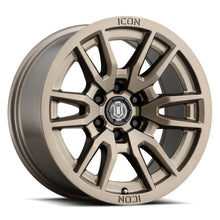 Load image into Gallery viewer, ICON Vector 6 17x8.5 6x135 6mm Offset 5in BS 87.1mm Bore Bronze Wheel