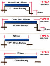 Load image into Gallery viewer, Cusco 173mm D-Type Battery Tie Down - Aluminum Blue