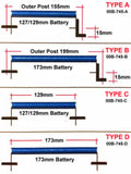 Cusco 173mm D-Type Battery Tie Down - Aluminum Blue