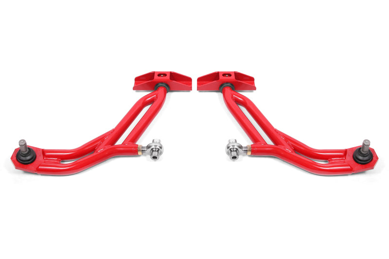 BMR 10-14 Ford Mustang Adj. Lower A-Arms Delrin/Rod End w/ 19mm STD. Ball Joint - Red - GTR Auto