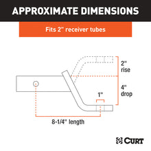 Load image into Gallery viewer, Curt Class 3 Ball Mount (2in Shank 7500lbs 4in Drop 8-1/4in Long)