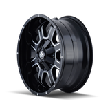 Mayhem 8103 Fierce 17x9 / 8x165.1 BP / -12mm Offset / 130.8mm Hub Black w/ Milled Spokes Wheel