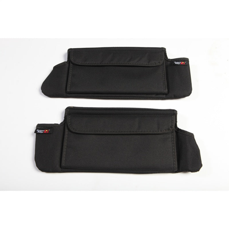 Rugged Ridge Sun Visor Organizers Black 10-18 Jeep Wrangler JK