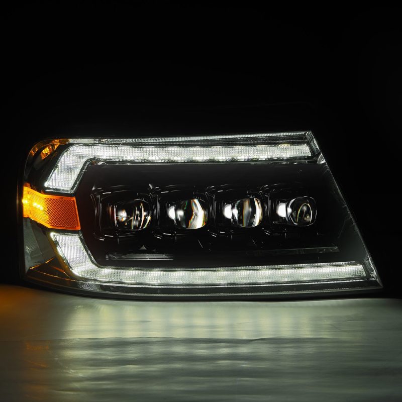 AlphaRex 04-08 Ford F-150 (No 2004 Heritage) NOVA-Series LED Proj HL Chrome w/Actv Light / Seq. Sig