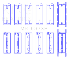 King Engine Bearings BMW S85B50A Crankshaft Performance Main Bearings (Size .026)