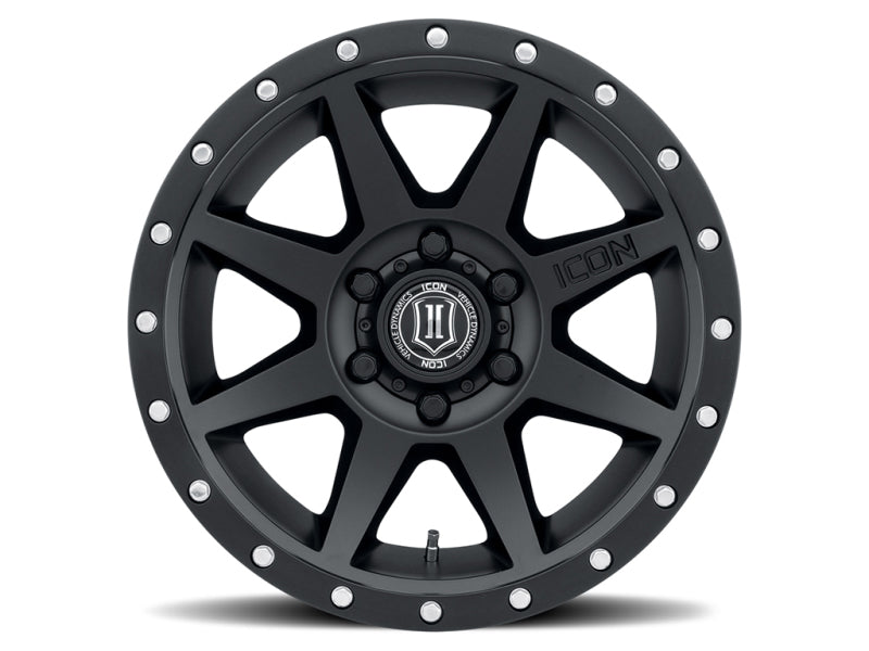 ICON Rebound 18x9 6x5.5 25mm Offset 6in BS 95.1mm Bore Satin Black Wheel