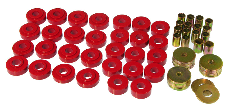 Prothane 65-67 GM Convertible Body Mount Kit - Red