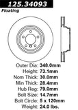 Stoptech 07-09 BMW 335 Series Front Premium High Carbon Cryo Brake Rotor