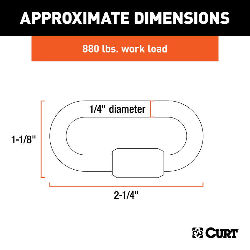 Curt 1/4in Quick Link (880lbs)