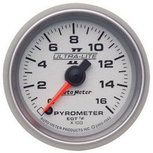 Load image into Gallery viewer, Autometer Ultra-Lite II 52mm 0-1600 Deg F Full Sweep Electric Pyrometer (EGT) Gauge
