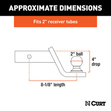 Load image into Gallery viewer, Curt Fusion Ball Mount w/2in Ball (2in Shank 7500lbs 4in Drop)