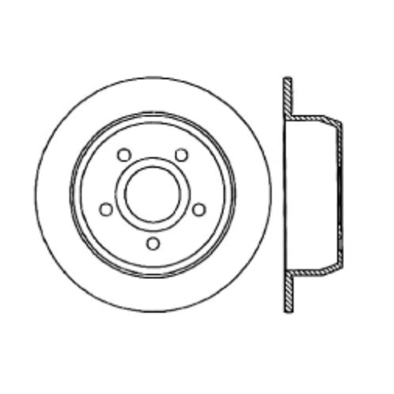 Stoptech 99-04 Jeep Grand Cherokee Rear Cryo Premium Rotor