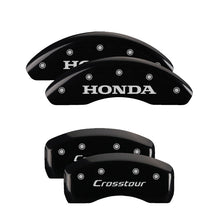 Load image into Gallery viewer, MGP 4 Caliper Covers Engraved Front Honda Engraved Rear Crosstour Black finish silver ch