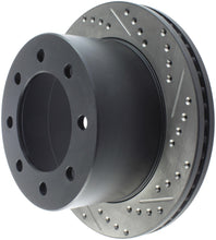 Load image into Gallery viewer, StopTech 04-09 Silverado 3500 4WD/06-09 2WD (Dual Rear Wheel) Slotted &amp; Drilled Left Rear Rotor