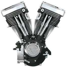 S&S Cycle 84-99 BT V80 Long Block Engine - Wrinkle Black
