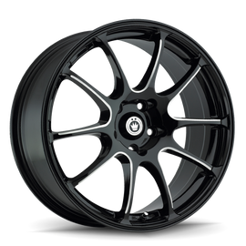 Konig Illusion 18x8 5x114.3 ET35 Black/Ball Cut Machine