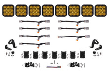 Load image into Gallery viewer, Diode Dynamics SS5 Pro Universal CrossLink 8-Pod Lightbar - Yellow Driving