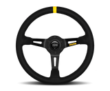 Momo MOD08 Steering Wheel 350 mm -  Black Suede/Black Spokes/1 Stripe